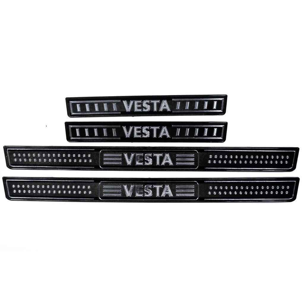 Накладки порогов с логотипом LADA Vesta внутрисалонные