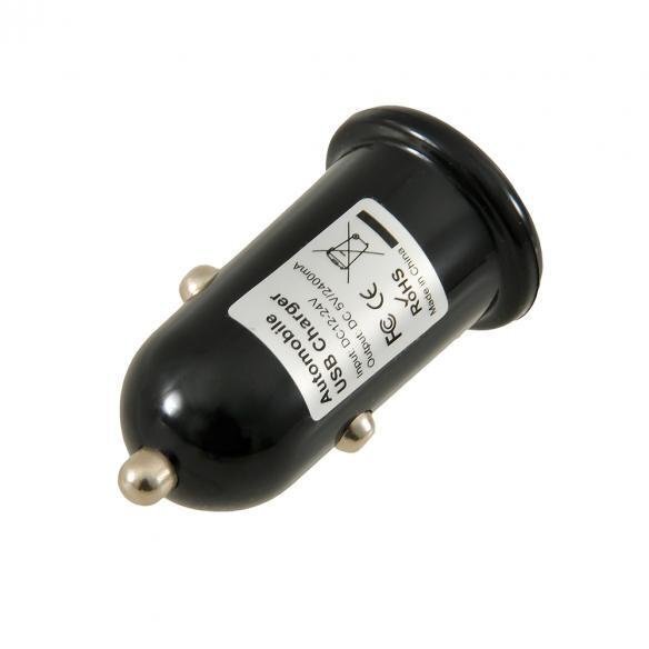 Адаптер автомобильный 1хUSB 2.1А в прикуриватель 12/24В