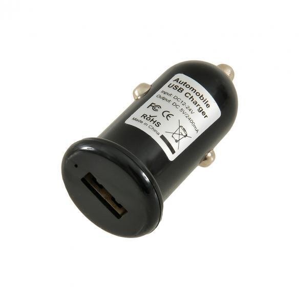 Адаптер автомобильный 1хUSB 2.1А в прикуриватель 12/24В