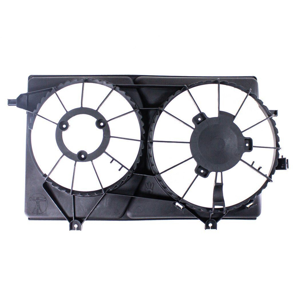 Кожух вентилятора LADA Priora (с 2013 по 2018 г.в.) двойной с держателем штекера электропроводки